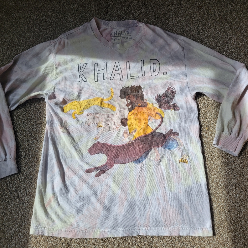 KHALID (2019) Official "Free Spirit" Tour Long Sleeve Tie Dye T-Shirt